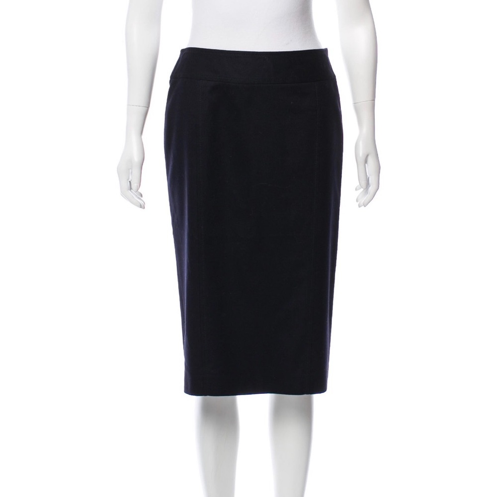 Les Copains Navy Blue Pencil Skirt